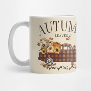 Autumn Leaves & pumpkins please Mug